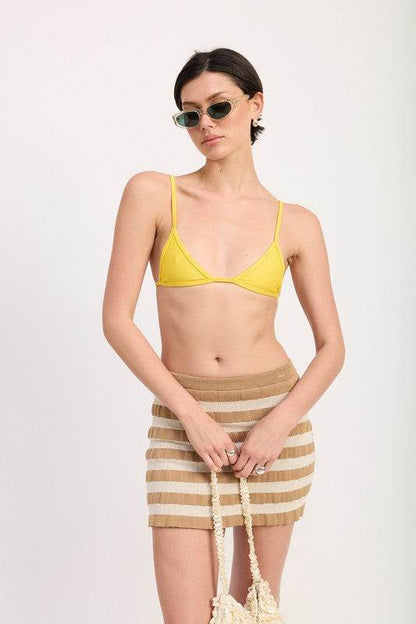 STRIPED RIBBED KNIT MINI SKIRT - Shop Style & More | Fresh Looks, Everyday Deals & Free Shipping