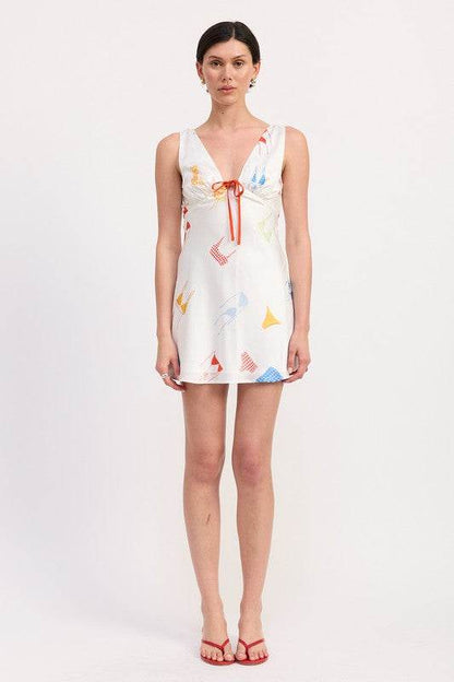 BIKINI PRINT SATIN MINI DRESS - Shop Style & More | Fresh Looks, Everyday Deals & Free Shipping