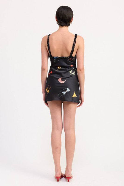 SATIN BUTTON UP BIAS CUT MINI DRESS - Shop Style & More | Fresh Looks, Everyday Deals & Free Shipping