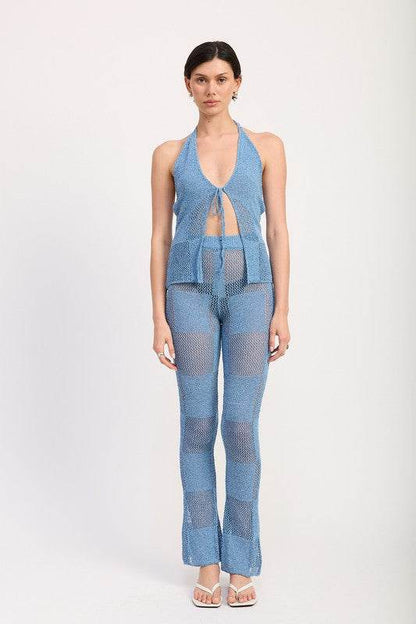 CROCHET HALTER TIE FRONT TOP - Shop Style & More | Fresh Looks, Everyday Deals & Free Shipping