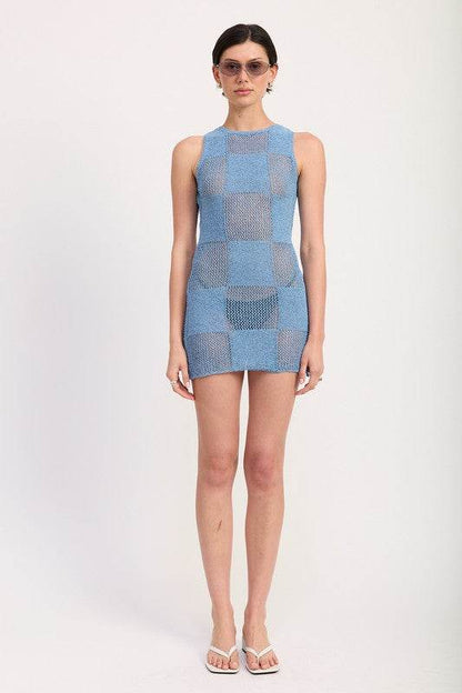 SLEEVELESS MINI KNIT DRESS WITH OPEN BACK - Shop Style & More | Fresh Looks, Everyday Deals & Free Shipping