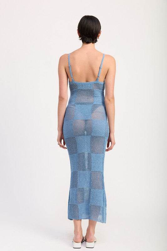 CONTRASTED MAXI SHEER DRESS - Shop Style & More | Fresh Looks, Everyday Deals & Free Shipping