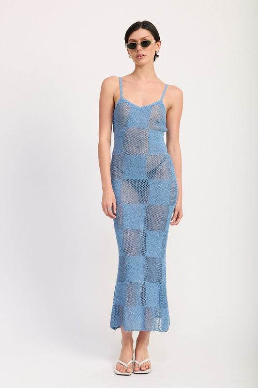 CONTRASTED MAXI SHEER DRESS - Shop Style & More | Fresh Looks, Everyday Deals & Free Shipping