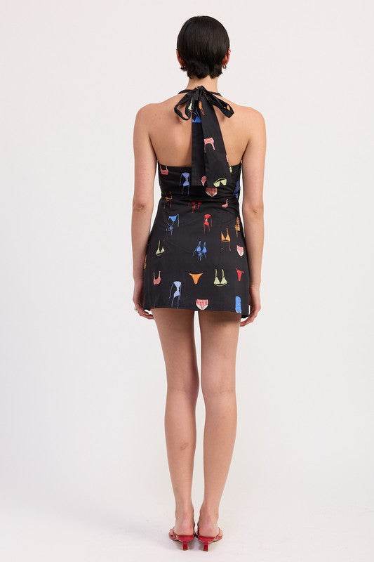 WRAPPED HALTER NECK MINI DRESS - Shop Style & More | Fresh Looks, Everyday Deals & Free Shipping