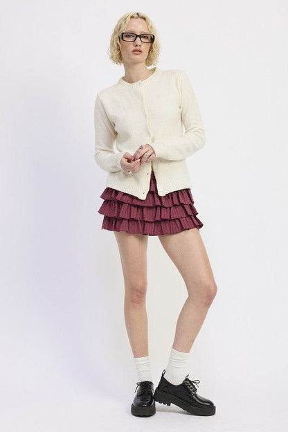 TIERED RUFFLE MINI SKIRT - Shop Style & More | Fresh Looks, Everyday Deals & Free Shipping