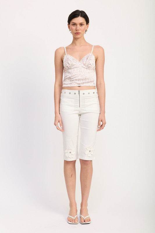 FLORAL SATIN CAMI TOP WITH LACE TRIM - Shop Style & More | Fresh Looks, Everyday Deals & Free Shipping