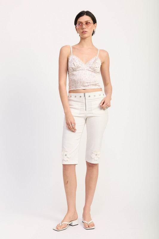 FLORAL SATIN CAMI TOP WITH LACE TRIM - Shop Style & More | Fresh Looks, Everyday Deals & Free Shipping