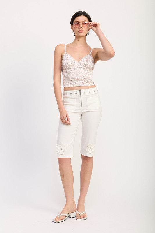 FLORAL SATIN CAMI TOP WITH LACE TRIM - Shop Style & More | Fresh Looks, Everyday Deals & Free Shipping