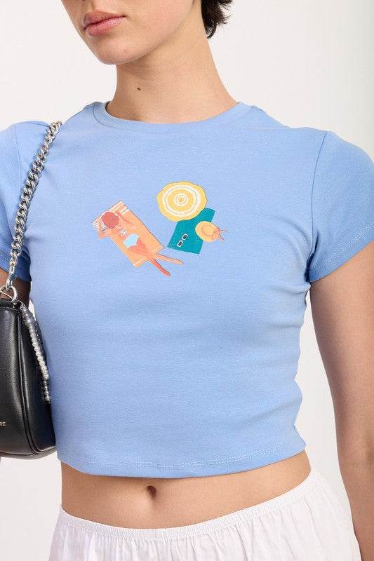 EMBROIDERED GRAPHIC BABY TEE - Shop Style & More | Fresh Looks, Everyday Deals & Free Shipping