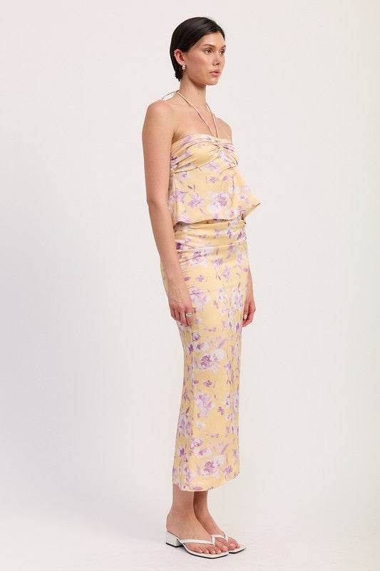 FLORAL PRINT RUCHED MIDI SKIRT - Shop Style & More | Fresh Looks, Everyday Deals & Free Shipping