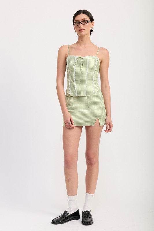 MINI GINGHAM SKIRT WITH POCKETS - Shop Style & More | Fresh Looks, Everyday Deals & Free Shipping