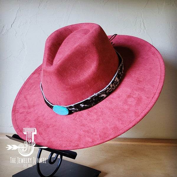 Spotted Hide w/Turq Slab Leather Band Choice Hat - Shop Style & More | Fresh Looks, Everyday Deals & Free Shipping