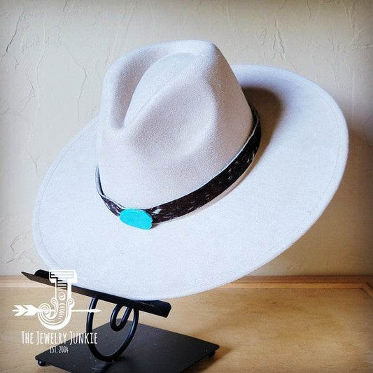 Spotted Hide w/Turq Slab Leather Band Choice Hat - Shop Style & More | Fresh Looks, Everyday Deals & Free Shipping