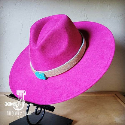 Tan Hide w/Turq Slab Leather Band Choice Hat - Shop Style & More | Fresh Looks, Everyday Deals & Free Shipping