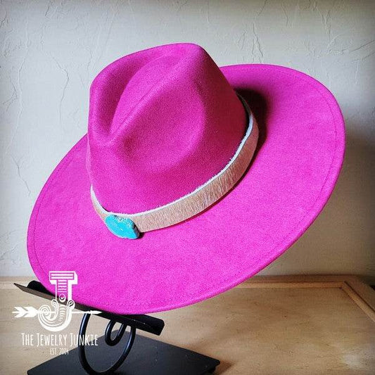 Tan Hide w/Turq Slab Leather Band Choice Hat - Shop Style & More | Fresh Looks, Everyday Deals & Free Shipping