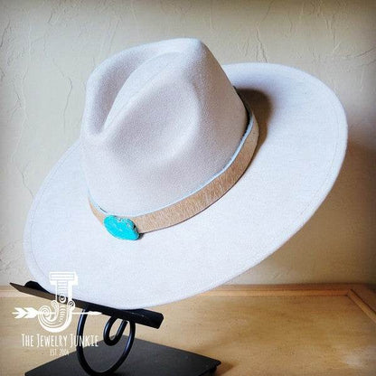 Tan Hide w/Turq Slab Leather Band Choice Hat - Shop Style & More | Fresh Looks, Everyday Deals & Free Shipping