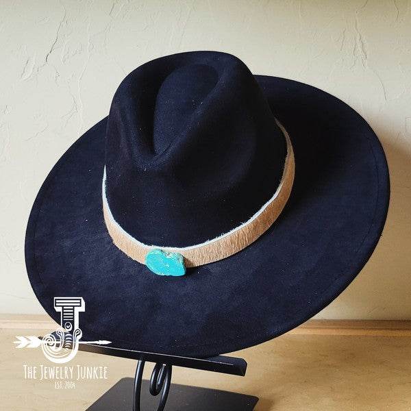 Tan Hide w/Turq Slab Leather Band Choice Hat - Shop Style & More | Fresh Looks, Everyday Deals & Free Shipping