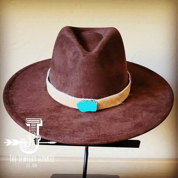 Tan Hide w/Turq Slab Leather Band Choice Hat - Shop Style & More | Fresh Looks, Everyday Deals & Free Shipping