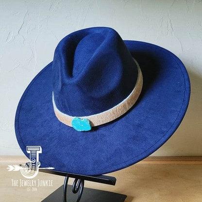 Tan Hide w/Turq Slab Leather Band Choice Hat - Shop Style & More | Fresh Looks, Everyday Deals & Free Shipping