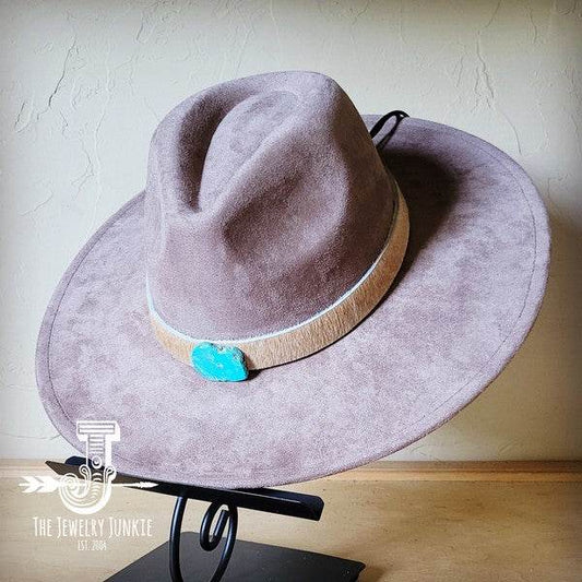 Tan Hide w/Turq Slab Leather Band Choice Hat - Shop Style & More | Fresh Looks, Everyday Deals & Free Shipping