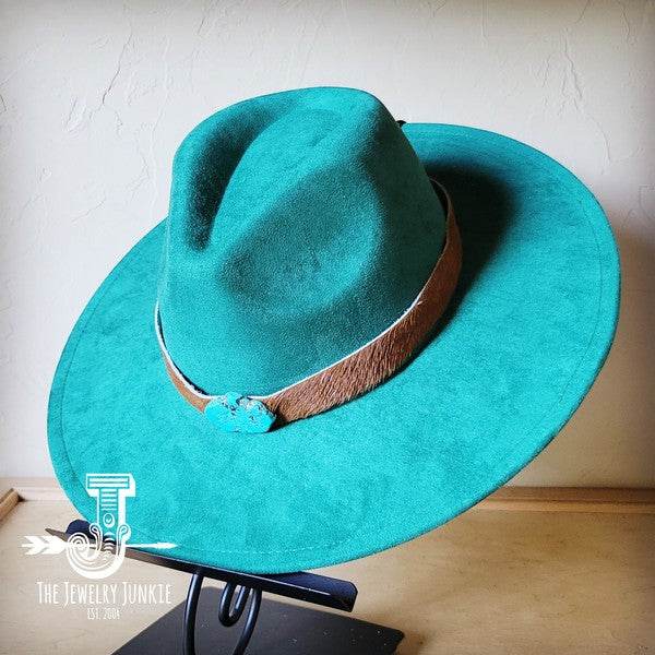 Brown Hide Turq Slab Leather Band Choice Hat - Shop Style & More | Fresh Looks, Everyday Deals & Free Shipping