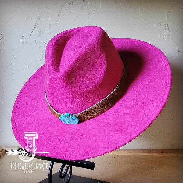 Brown Hide Turq Slab Leather Band Choice Hat - Shop Style & More | Fresh Looks, Everyday Deals & Free Shipping