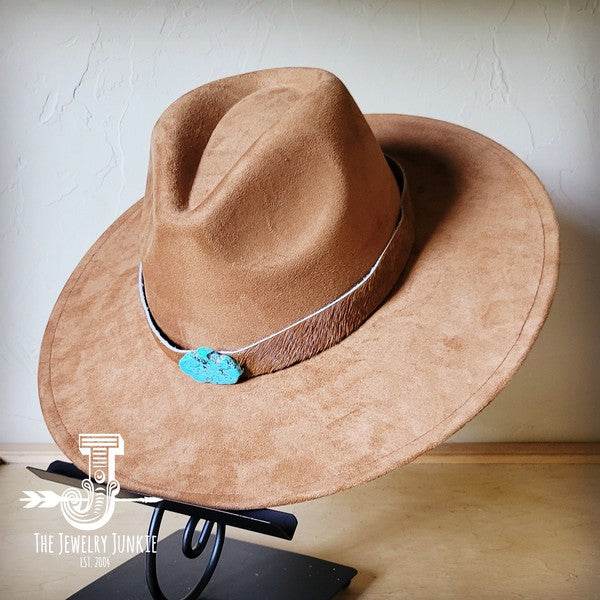 Brown Hide Turq Slab Leather Band Choice Hat - Shop Style & More | Fresh Looks, Everyday Deals & Free Shipping