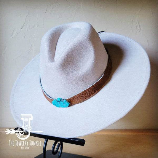 Brown Hide Turq Slab Leather Band Choice Hat - Shop Style & More | Fresh Looks, Everyday Deals & Free Shipping
