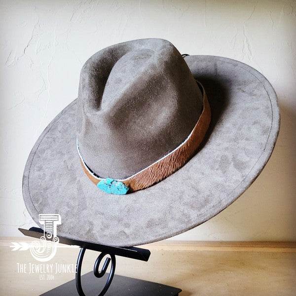 Brown Hide Turq Slab Leather Band Choice Hat - Shop Style & More | Fresh Looks, Everyday Deals & Free Shipping