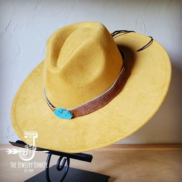 Brown Hide Turq Slab Leather Band Choice Hat - Shop Style & More | Fresh Looks, Everyday Deals & Free Shipping