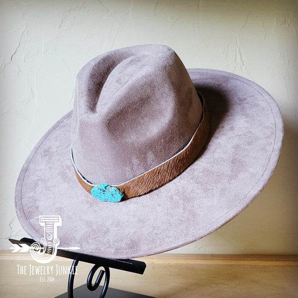 Brown Hide Turq Slab Leather Band Choice Hat - Shop Style & More | Fresh Looks, Everyday Deals & Free Shipping