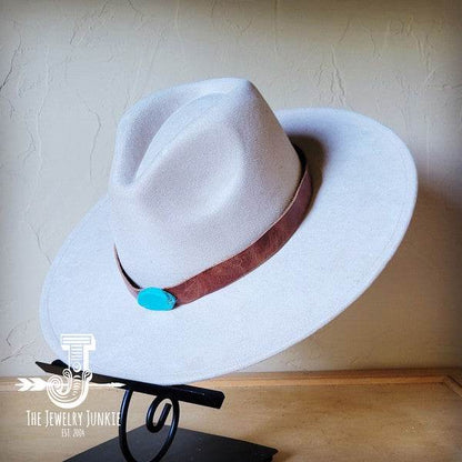 Cognac w/Turq Slab Leather Band Choice Hat - Shop Style & More | Fresh Looks, Everyday Deals & Free Shipping