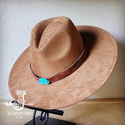 Cognac w/Turq Slab Leather Band Choice Hat - Shop Style & More | Fresh Looks, Everyday Deals & Free Shipping