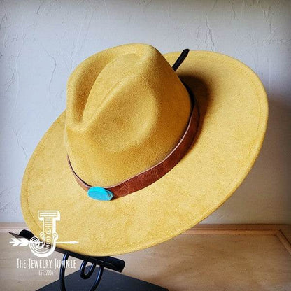 Cognac w/Turq Slab Leather Band Choice Hat - Shop Style & More | Fresh Looks, Everyday Deals & Free Shipping