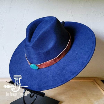 Cognac w/Turq Slab Leather Band Choice Hat - Shop Style & More | Fresh Looks, Everyday Deals & Free Shipping