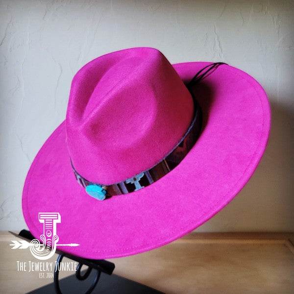 Magenta Navajo Turq Slab Leather Band Choice Hat - Shop Style & More | Fresh Looks, Everyday Deals & Free Shipping