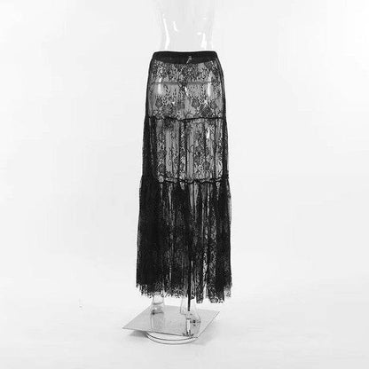 Floral lace ruffled maxi skirt - Shop Style & More | Fresh Looks, Everyday Deals & Free Shipping