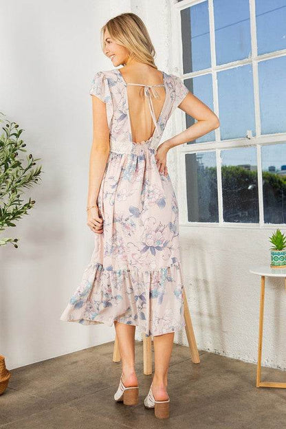 Lace Detailed Flutter Sleeve Ruffle Dress - Shop Style & More | Fresh Looks, Everyday Deals & Free Shipping