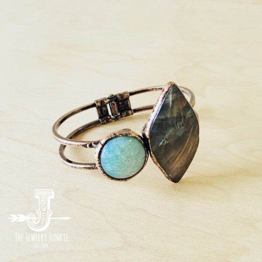 Genuine Natural Labradorite& Amazonite Cuff - Shop Style & More | Fresh Looks, Everyday Deals & Free Shipping