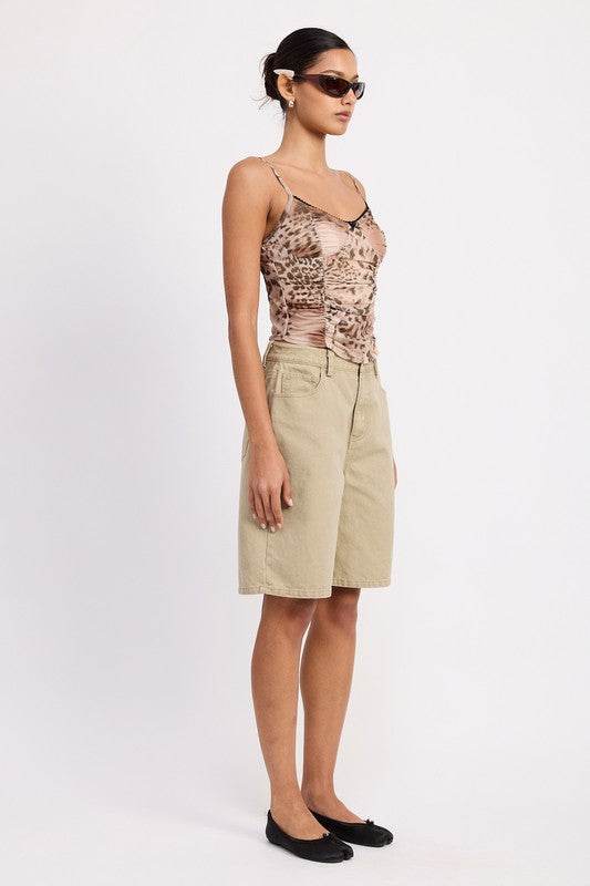 HIGH RISE WIDE LEG DENIM BERMUDA SHORTS - Shop Style & More | Fresh Looks, Everyday Deals & Free Shipping