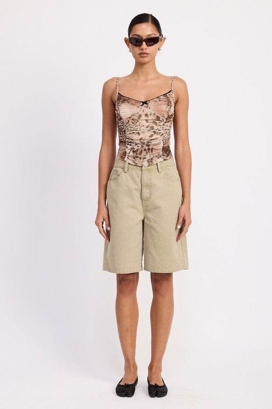 HIGH RISE WIDE LEG DENIM BERMUDA SHORTS - Shop Style & More | Fresh Looks, Everyday Deals & Free Shipping