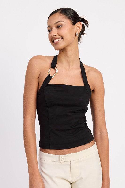 CHAIN LINK HALTER KNIT TOP - Shop Style & More | Fresh Looks, Everyday Deals & Free Shipping