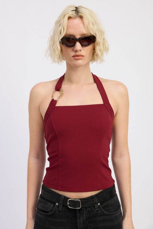 CHAIN LINK HALTER KNIT TOP - Shop Style & More | Fresh Looks, Everyday Deals & Free Shipping