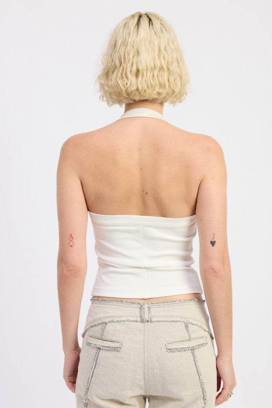 CHAIN LINK HALTER KNIT TOP - Shop Style & More | Fresh Looks, Everyday Deals & Free Shipping