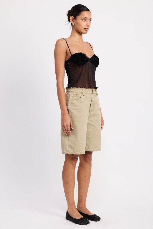 SHEER MESH FLORAL CUP CAMI TOP - Shop Style & More | Fresh Looks, Everyday Deals & Free Shipping