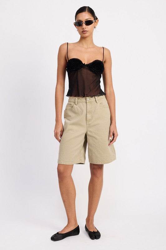 SHEER MESH FLORAL CUP CAMI TOP - Shop Style & More | Fresh Looks, Everyday Deals & Free Shipping