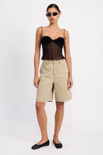 SHEER MESH FLORAL CUP CAMI TOP - Shop Style & More | Fresh Looks, Everyday Deals & Free Shipping