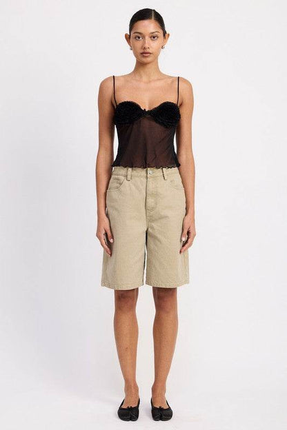 SHEER MESH FLORAL CUP CAMI TOP - Shop Style & More | Fresh Looks, Everyday Deals & Free Shipping