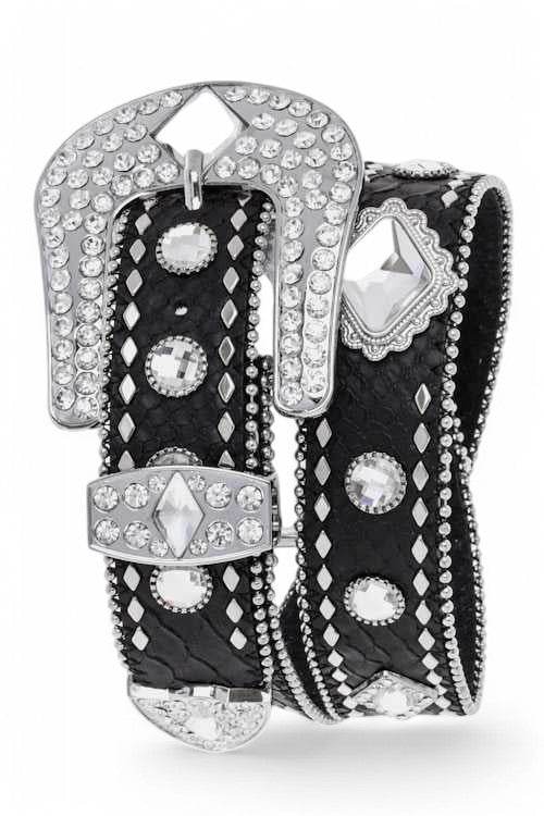 Crystal Embellished Fashion Leather Belt - Shop Style & More | Fresh Looks, Everyday Deals & Free Shipping