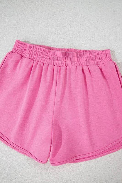 Color Block Elastic High Waist Active Shorts - Shop Style & More | Fresh Looks, Everyday Deals & Free Shipping